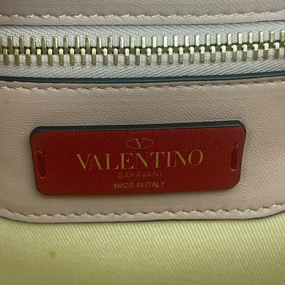 Valentino Garavani Candystud Medium Top Handle Leather Bag Rockstud Pink - Picture 15 of 16
